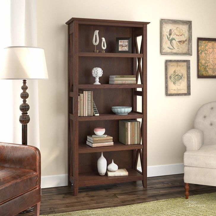 The appearance of Adelphe Cherry Bookcase Bookcases, Book Shelf 0qc24475165 designed by Polished Pine in the country / farmhouse interior design. This cherry piece of furniture  was selected by 1StopBedrooms from Adelphe Collection to add a touch of cosiness and style into your home. Sku: KWB132BC-03. Product Type: Bookcase. Image1