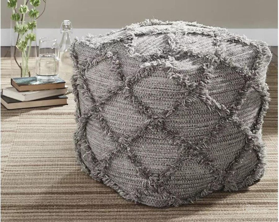 The appearance of Adelphie Natural and Gray Pouf designed by Signature Design by Ashley in the modern / contemporary interior design. This gray piece of furniture  was selected by 1StopBedrooms from Adelphie Collection to add a touch of cosiness and style into your home. Sku: A1000388. Material: Fabric. Product Type: Ottoman. Image1