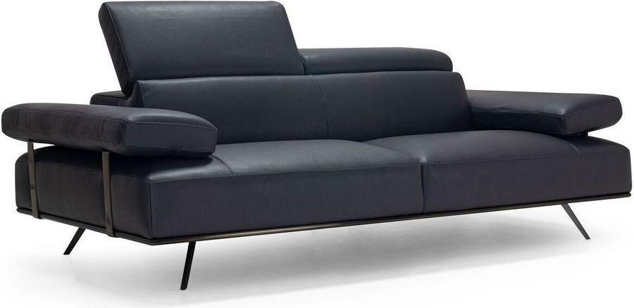 The appearance of Adrian Anthercite Dandy Leather Loveseat designed by Bellini Modern Living in the modern / contemporary interior design. This gray piece of furniture  was selected by 1StopBedrooms from Adrian Collection to add a touch of cosiness and style into your home. Sku: Adrian LS ANT. Product Type: Loveseat. Image1