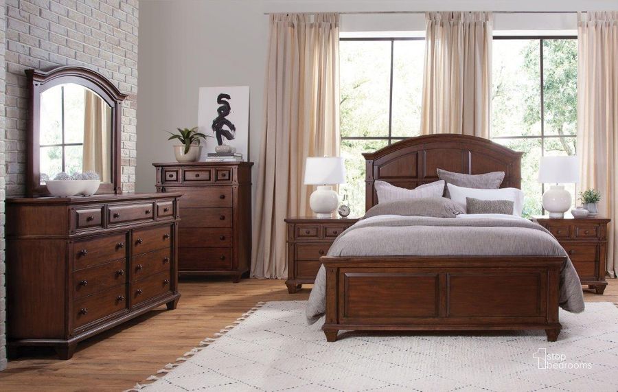 The appearance of Aerolyte Brown Bedroom Set designed by FineForm in the transitional interior design. This brown piece of furniture  was selected by 1StopBedrooms from Aerolyte Collection to add a touch of cosiness and style into your home. Sku: 2400-950;2400-952;2400-880;2400-430. Bed Type: Panel Bed. Material: Wood. Product Type: Panel Bed. Bed Size: Queen. Image1