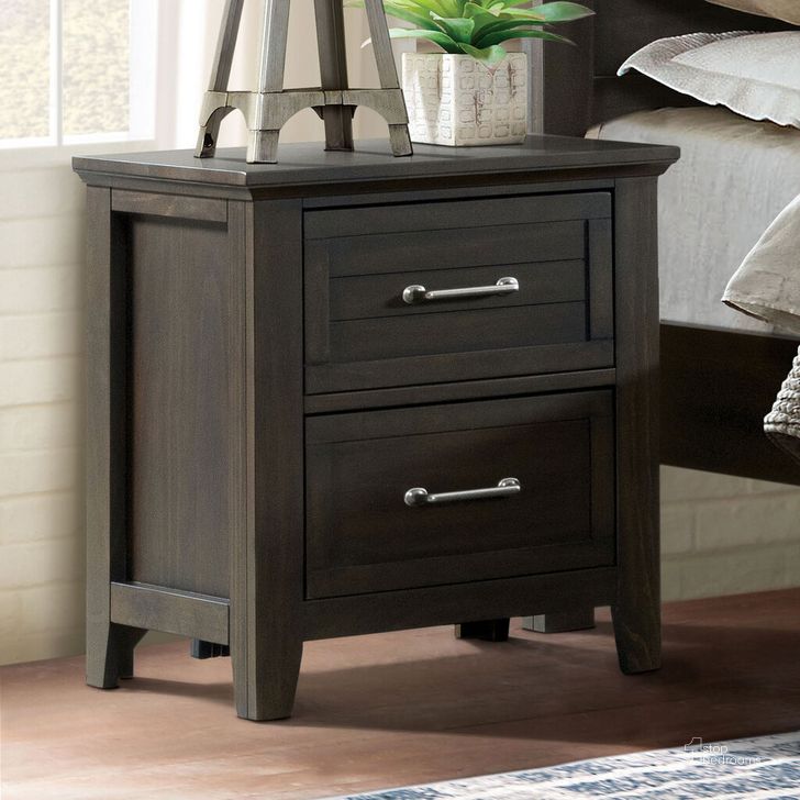 The appearance of Alaina Night Stand With Usb Plug In Walnut designed by Furniture of America in the transitional interior design. This walnut piece of furniture  was selected by 1StopBedrooms from Alaina Collection to add a touch of cosiness and style into your home. Sku: FOA7916N. Material: Wood. Product Type: Nightstand. Image1