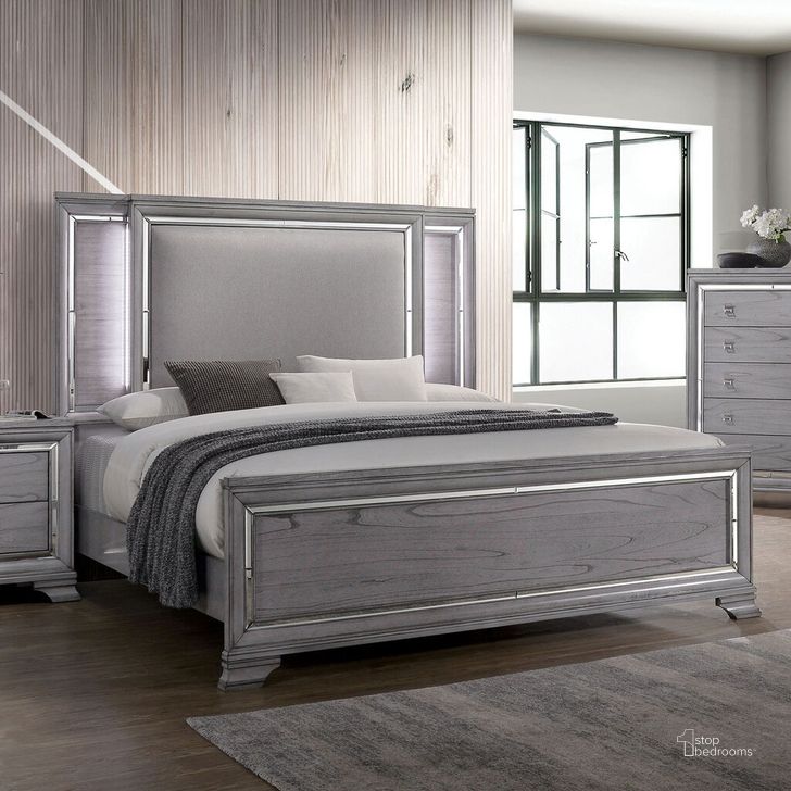 The appearance of Alanis California King Bed In Light Gray designed by Furniture of America in the modern / contemporary interior design. This light gray piece of furniture  was selected by 1StopBedrooms from Alanis Collection to add a touch of cosiness and style into your home. Sku: CM7579CK-HB;CM7579CK-FB;CM7579CK-R. Bed Type: Panel Bed. Material: Wood. Product Type: Panel Bed. Bed Size: California King. Image1