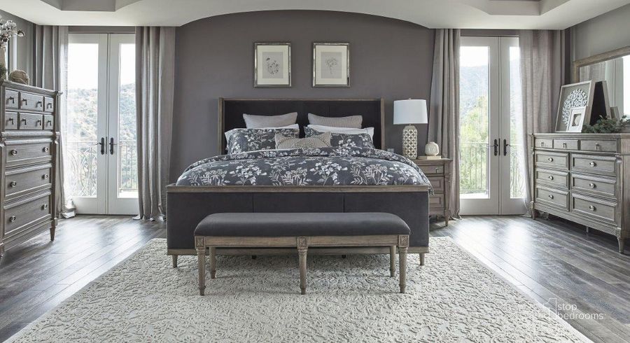 The appearance of Alderwood French Grey Panel Bedroom Set designed by Coaster in the transitional interior design. This gray piece of furniture  was selected by 1StopBedrooms from Alderwood Collection to add a touch of cosiness and style into your home. Sku: 223121QB1;223121QB2;223122. Bed Type: Panel Bed. Material: Wood. Product Type: Panel Bed. Bed Size: Queen. Image1