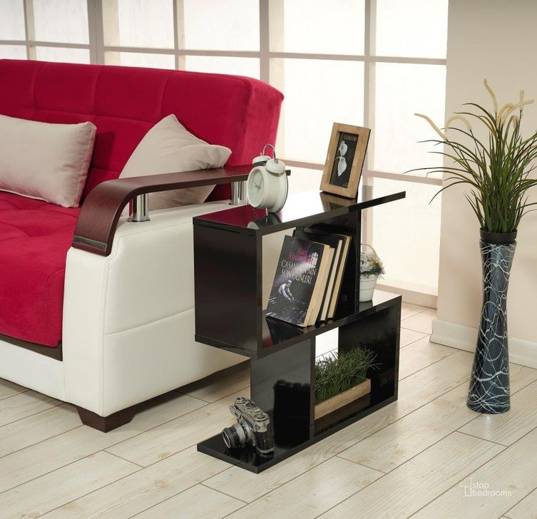 Alfa Bookcase In Black by Furnia 1StopBedrooms