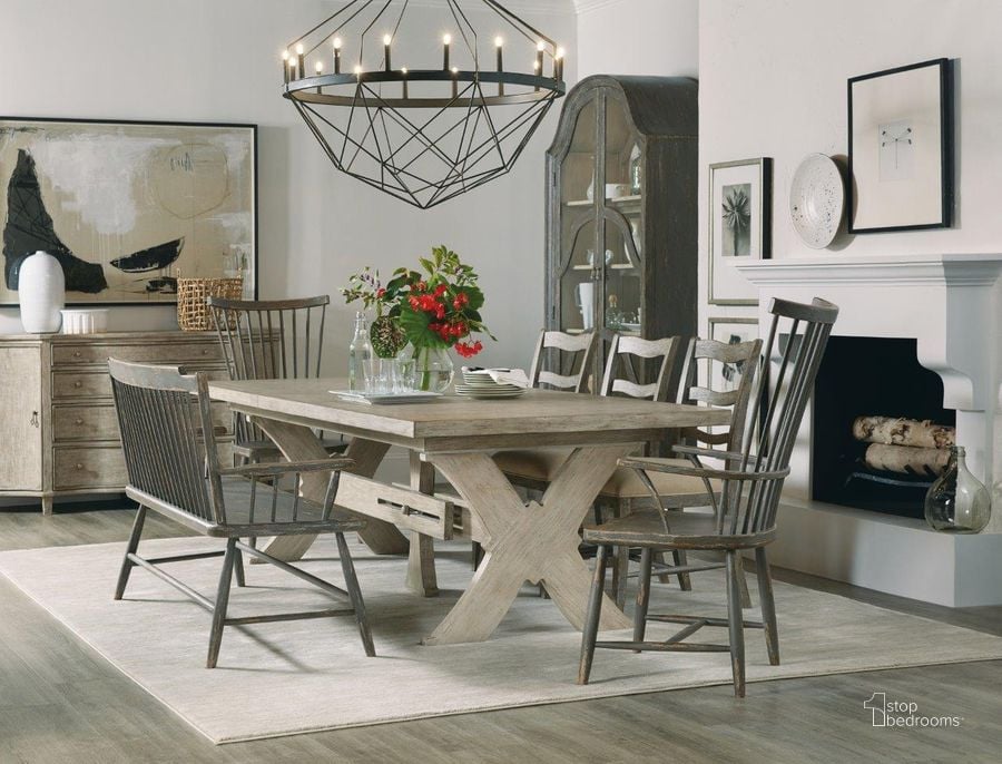 The appearance of Alfresco Marzano Windsor Side Chair Set of 2 designed by Hooker in the transitional interior design. This gray piece of furniture  was selected by 1StopBedrooms from Alfresco Collection to add a touch of cosiness and style into your home. Sku: 6025-75312-95. Material: Wood. Product Type: Side Chair. Image1