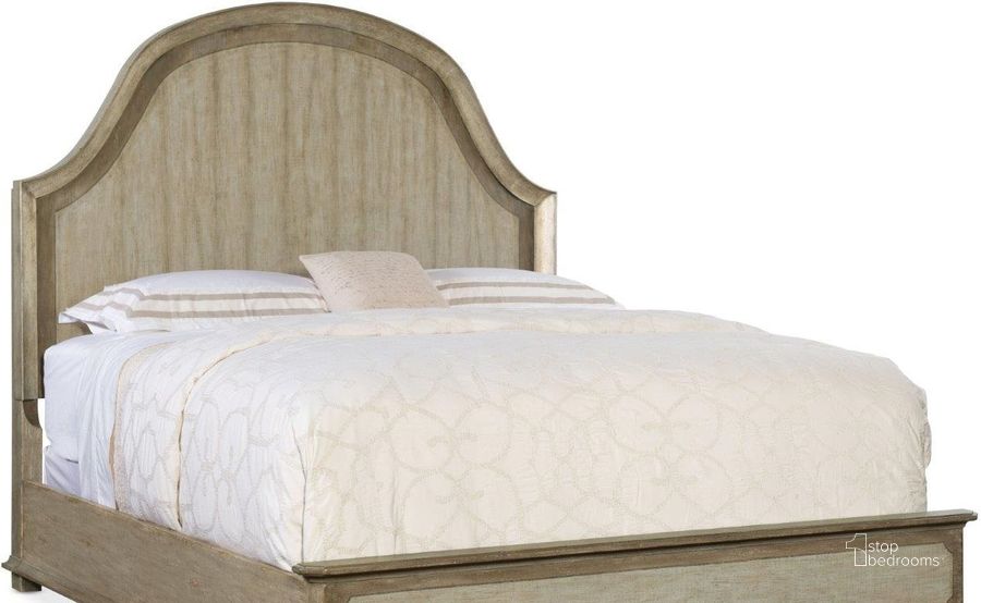 The appearance of Alfresco Sorrento Soft Taupe Lauro King Panel Bed designed by Hooker in the transitional interior design. This beige piece of furniture  was selected by 1StopBedrooms from Alfresco Collection to add a touch of cosiness and style into your home. Sku: 6025-90266-83. Bed Type: Panel Bed. Material: Wood. Product Type: Panel Bed. Bed Size: King.