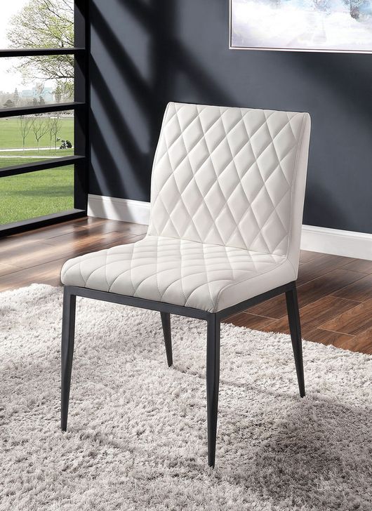 The appearance of Alisha Side Chair Set of 2 In Black and Ivory designed by Furniture of America in the modern / contemporary interior design. This black/ivory piece of furniture  was selected by 1StopBedrooms from Alisha Collection to add a touch of cosiness and style into your home. Sku: FOA3799SC-2PK. Material: Wood. Product Type: Side Chair. Image1