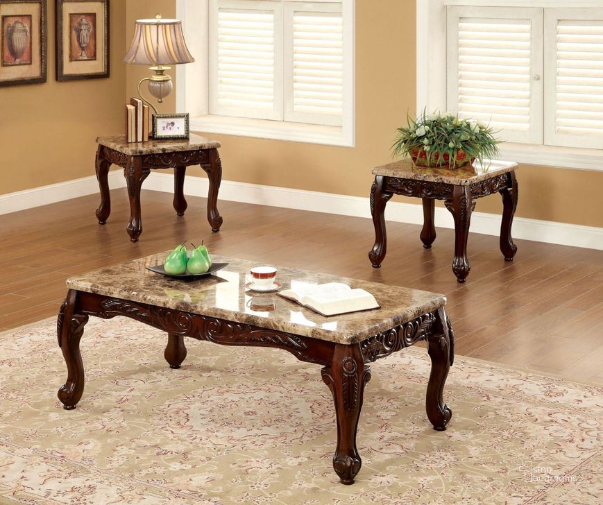 The appearance of Allan Brown Occasional Table Set 0qd2275776 designed by Versailles Home in the traditional interior design. This brown piece of furniture  was selected by 1StopBedrooms from Allan Collection to add a touch of cosiness and style into your home. Sku: CM4487-3PK. Material: Wood. Product Type: Occasional Table Set. Table Top Shape: Rectangular. Image1