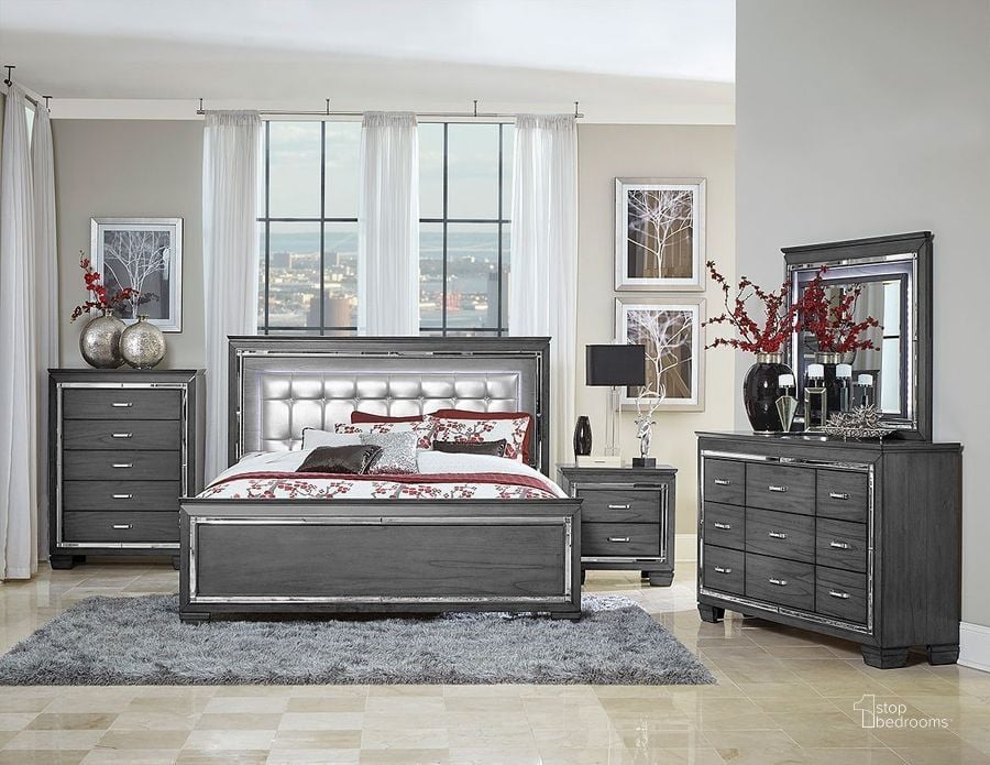 The appearance of Port Maitland Gray Panel Bed Set designed by Off 5th Home in the modern / contemporary interior design. This gray piece of furniture  was selected by 1StopBedrooms from Port Maitland Collection to add a touch of cosiness and style into your home. Sku: 1916GY-1;1916GY-2;1916GY-3;1916GY-4. Bed Type: Panel Bed. Material: Wood. Product Type: Panel Bed. Bed Size: Queen.