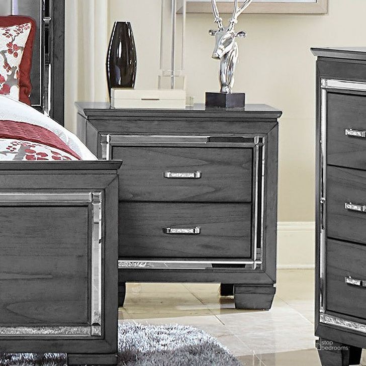 Allura Gray Panel Bedroom Set w/ LED Lighting by Homelegance