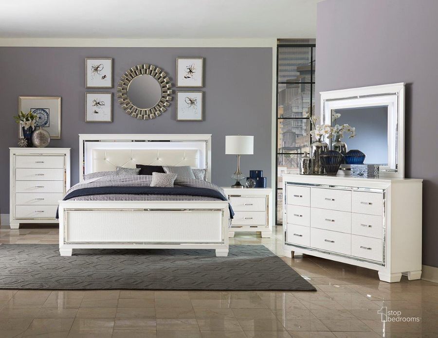 The appearance of Allura White Upholstered Panel Bedroom Set designed by Homelegance in the modern / contemporary interior design. This white piece of furniture  was selected by 1StopBedrooms from Allura Collection to add a touch of cosiness and style into your home. Sku: 1916W-1;1916W-2;1916W-3;1916W-4. Bed Type: Panel Bed. Material: Wood. Product Type: Panel Bed. Bed Size: Queen. Image1