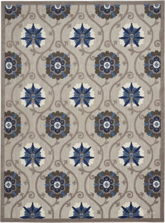 The appearance of Aloha Grey And Blue 10 X 13 Area Rug designed by Nourison in the modern / contemporary interior design. This grey and blue piece of furniture  was selected by 1StopBedrooms from Aloha Collection to add a touch of cosiness and style into your home. Sku: 99446739438. Material: Polypropylene. Product Type: Area Rugs. Image1