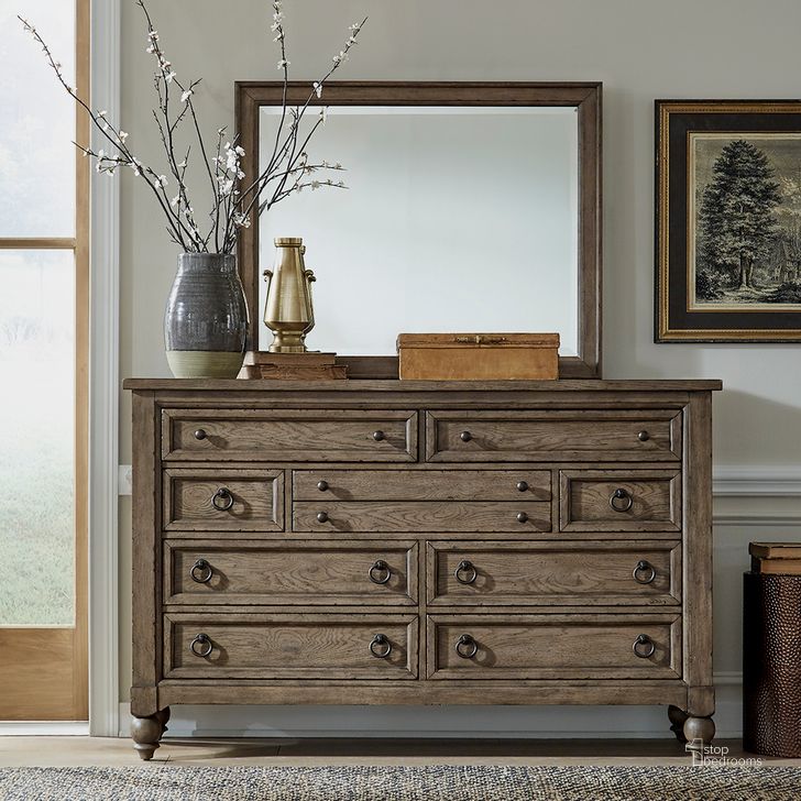 The appearance of Americana Farmhouse Dresser And Mirror In Multi designed by Liberty in the traditional interior design. This multi piece of furniture  was selected by 1StopBedrooms from Americana Farmhouse Collection to add a touch of cosiness and style into your home. Sku: 615-BR31;615-BR51. Product Type: Dresser and Mirror. Material: Poplar. Image1