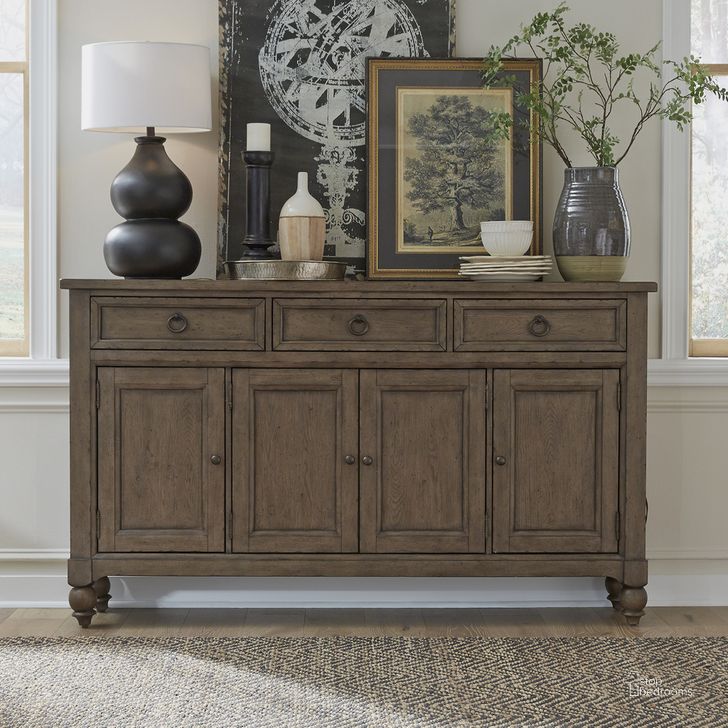 The appearance of Americana Farmhouse Hall Buffet designed by Liberty in the traditional interior design. This taupe piece of furniture  was selected by 1StopBedrooms from Americana Farmhouse Collection to add a touch of cosiness and style into your home. Sku: 615-HB7242. Product Type: Buffet. Material: Rubberwood. Image1