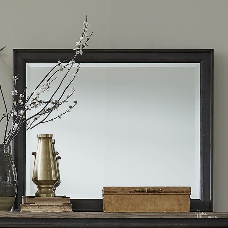 The appearance of Americana Farmhouse Landscape Mirror In Black designed by Liberty in the traditional interior design. This black piece of furniture  was selected by 1StopBedrooms from Americana Farmhouse Collection to add a touch of cosiness and style into your home. Sku: 615-BR51-B. Product Type: Mirror. Material: Wood Veneer. Image1