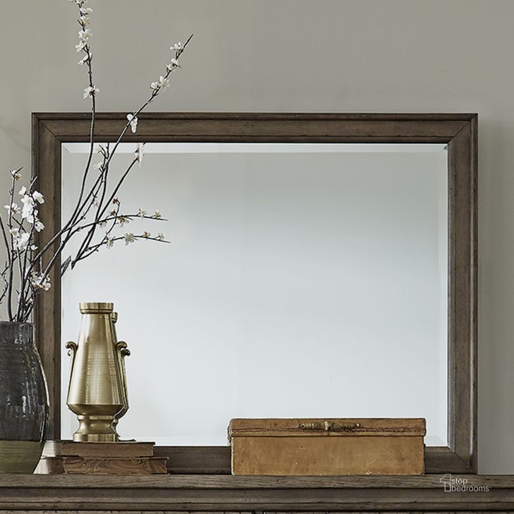 The appearance of Americana Farmhouse Landscape Mirror designed by Liberty in the traditional interior design. This taupe piece of furniture  was selected by 1StopBedrooms from Americana Farmhouse Collection to add a touch of cosiness and style into your home. Sku: 615-BR51. Product Type: Mirror. Material: Wood Veneer. Image1