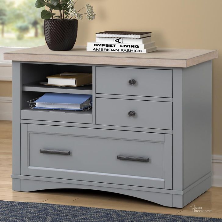 The appearance of Americana Modern Dove Functional File Cabinet With Power Center designed by Parker House in the transitional interior design. This gray and beige piece of furniture  was selected by 1StopBedrooms from Americana Modern Collection to add a touch of cosiness and style into your home. Sku: AME#342F-DOV. Product Type: File Cabinet. Image1