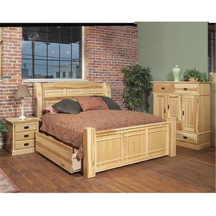The appearance of Amish Highlands Natural King Storage Bed designed by A-America in the cabin / lodge interior design. This brown piece of furniture  was selected by 1StopBedrooms from Amish Highlands Collection to add a touch of cosiness and style into your home. Sku: AHINT517F;AHINT517H;AHINT517Y;AHINT517Z. Bed Type: Storage Bed. Material: Wood. Product Type: Storage Bed. Bed Size: King. Image1