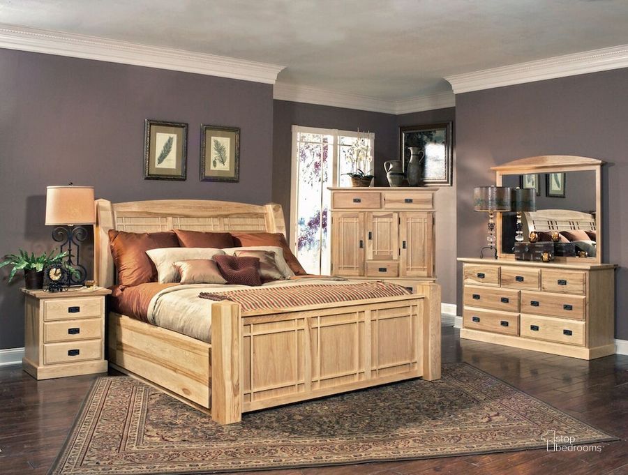 The appearance of Amish Highlands Natural Storage Bedroom Set designed by A-America in the cabin / lodge interior design. This brown piece of furniture  was selected by 1StopBedrooms from Amish Highlands Collection to add a touch of cosiness and style into your home. Sku: AHINT507F;AHINT507H;AHINT507Y;AHINT507Z;AHINT5750. Bed Type: Storage Bed. Material: Wood. Product Type: Storage Bed. Bed Size: Queen. Image1