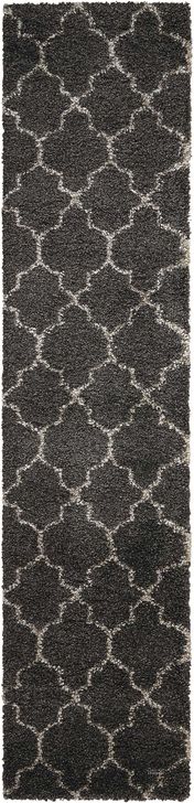 The appearance of Amore Charcoal 10 Runner Area Rug designed by Nourison in the modern / contemporary interior design. This charcoal piece of furniture  was selected by 1StopBedrooms from Amore Collection to add a touch of cosiness and style into your home. Sku: 99446319982. Material: Polypropylene. Product Type: Area Rugs. Image1