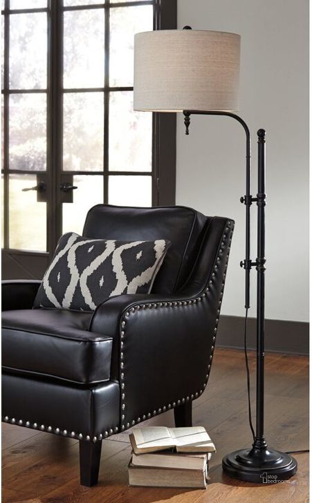 The appearance of Anemoon Black Metal Floor Lamp designed by Signature Design by Ashley in the transitional interior design. This black piece of furniture  was selected by 1StopBedrooms from Anemoon Collection to add a touch of cosiness and style into your home. Sku: L734251. Material: Metal. Product Type: Floor Lamp. Image1
