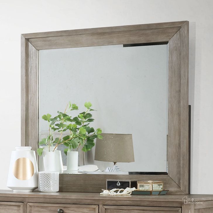 The appearance of Anneke Mirror In Gray designed by Furniture of America in the transitional interior design. This gray piece of furniture  was selected by 1StopBedrooms from Anneke Collection to add a touch of cosiness and style into your home. Sku: FOA7173M. Material: Wood. Product Type: Mirror. Image1
