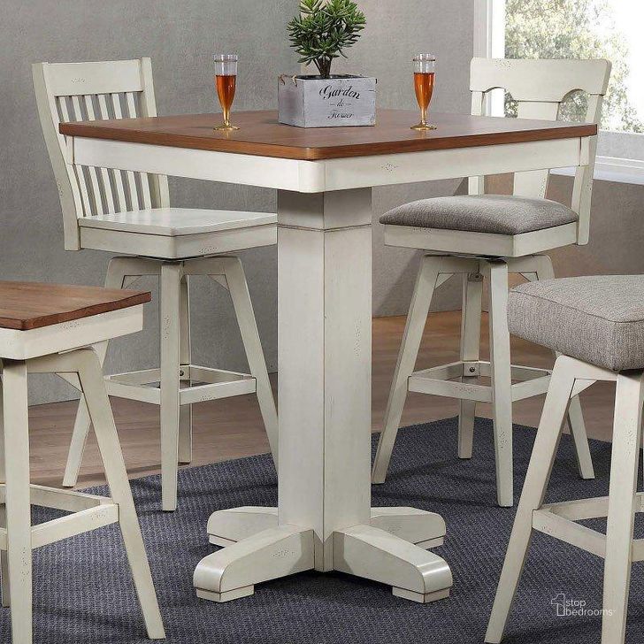 The appearance of Antique White Pub Table designed by ECI in the transitional interior design. This antique white piece of furniture  was selected by 1StopBedrooms from Choices Collection to add a touch of cosiness and style into your home. Sku: 0736-20-T;0736-20-ADPB. Product Type: Bar Tables and Pub Table.