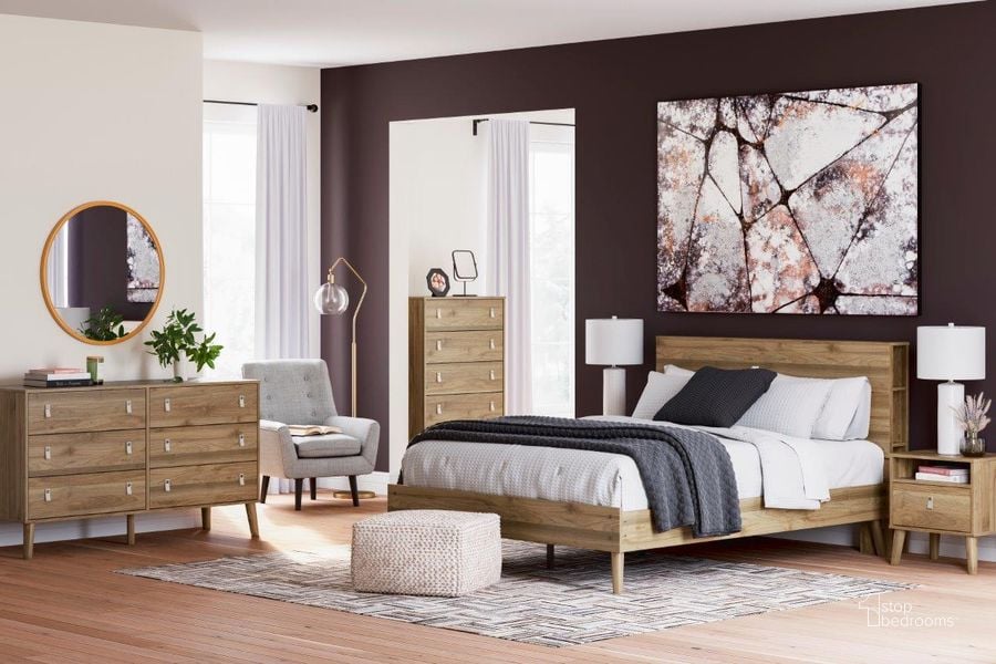 The appearance of Aprilyn Honey Bookcase Platform Bedroom Set designed by Signature Design by Ashley in the modern / contemporary interior design. This honey piece of furniture  was selected by 1StopBedrooms from Aprilyn Collection to add a touch of cosiness and style into your home. Sku: EB1187-113;EB1187-165;EB1187-291. Bed Type: Bookcase Bed. Material: Wood. Product Type: Bookcase Bed. Image1