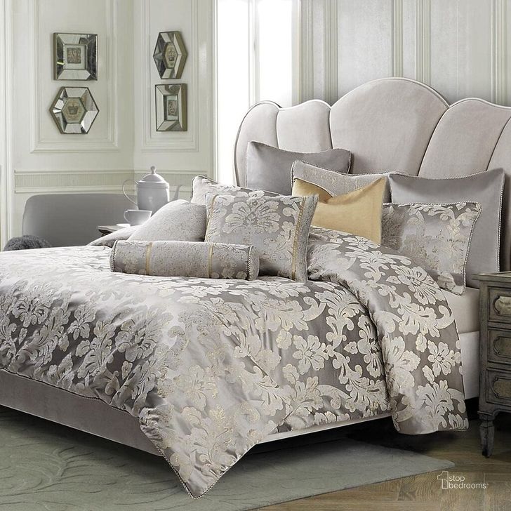 The appearance of Assisi 10 Piece King Comforter Set In Platinum designed by AICO in the modern / contemporary interior design. This platinum piece of furniture  was selected by 1StopBedrooms from Assisi Collection to add a touch of cosiness and style into your home. Sku: BCS-KS10-ASISI-PLT. Material: Polyester. Product Type: Comforter Set.