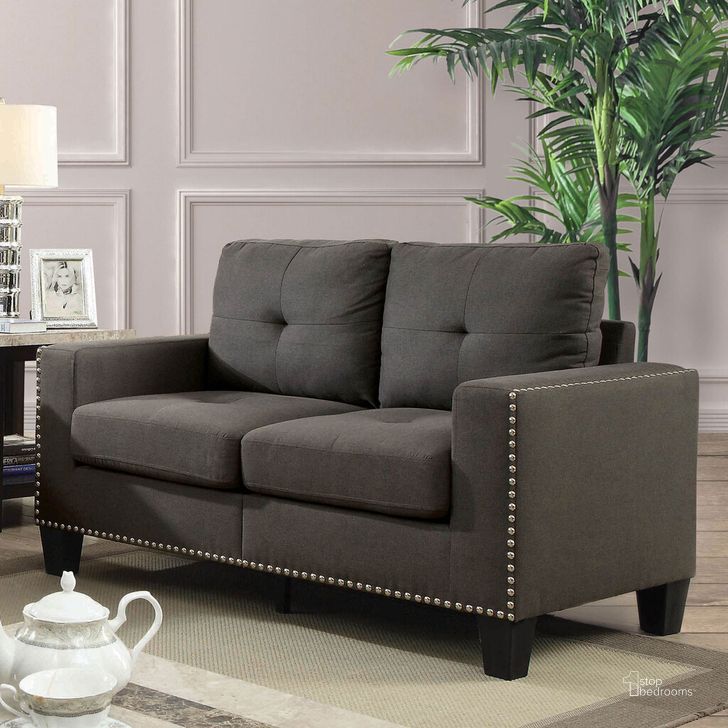 The appearance of Attwell Loveseat In Gray designed by Furniture of America in the transitional interior design. This gray piece of furniture  was selected by 1StopBedrooms from Attwell Collection to add a touch of cosiness and style into your home. Sku: CM6594-LV-VN. Material: Wood. Product Type: Loveseat. Image1