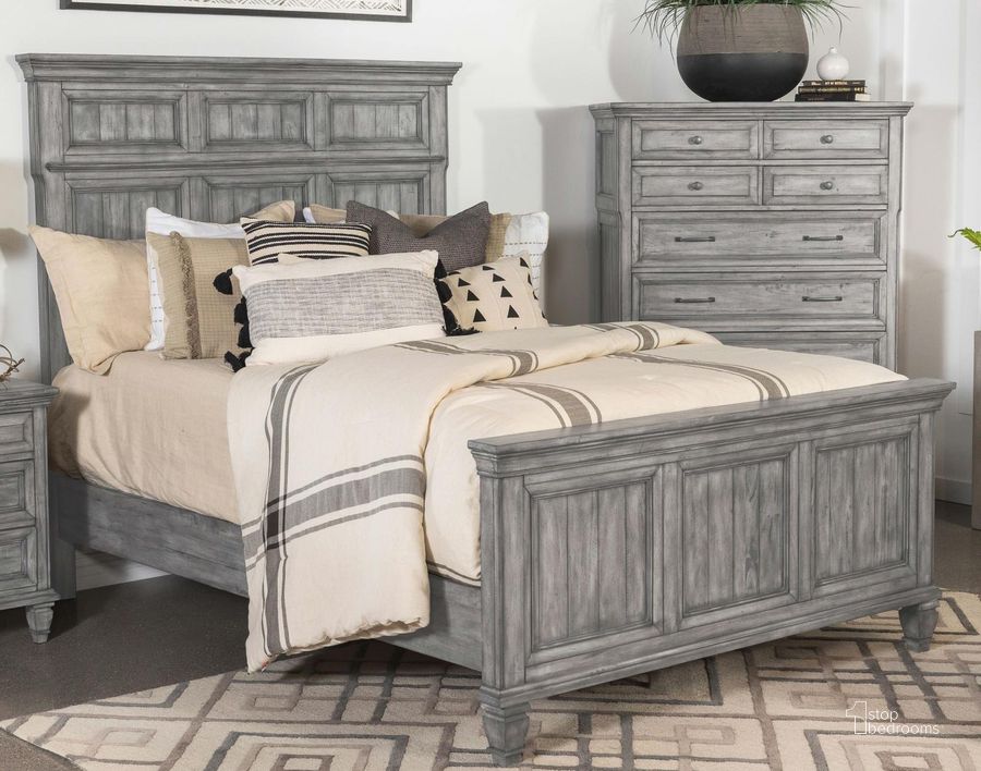 The appearance of Avenue Eastern King Panel Bed Grey designed by Coaster in the traditional interior design. This grey piece of furniture  was selected by 1StopBedrooms from Avenue Collection to add a touch of cosiness and style into your home. Sku: 224031KEB1;224031KEB2;224031KEB3. Bed Type: Panel Bed. Product Type: Panel Bed. Bed Size: King. Material: Plywood. Image1