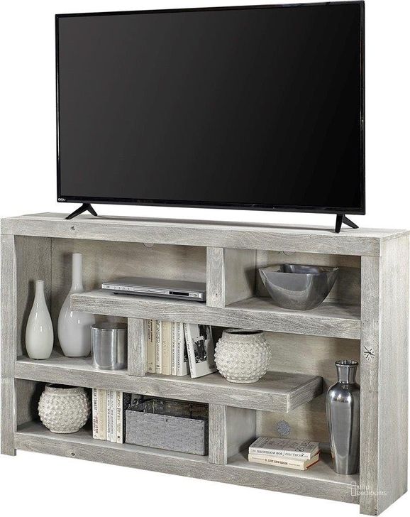The appearance of Avery Loft 60 Inch Open Display/Console In White designed by Aspenhome in the modern / contemporary interior design. This white piece of furniture  was selected by 1StopBedrooms from Avery Loft Collection to add a touch of cosiness and style into your home. Sku: WDY960-LIM. Material: Wood. Product Type: TV Console.