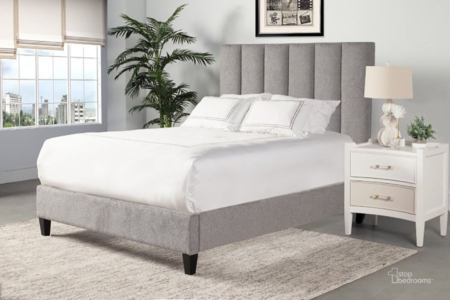 The appearance of Avery Stream Gray King Upholstered Panel Bed designed by Parker House in the transitional interior design. This gray piece of furniture  was selected by 1StopBedrooms from Avery Collection to add a touch of cosiness and style into your home. Sku: BAVE#9000HB-STR;BAVE#9020FBR-STR. Bed Type: Panel Bed. Product Type: Panel Bed. Image1
