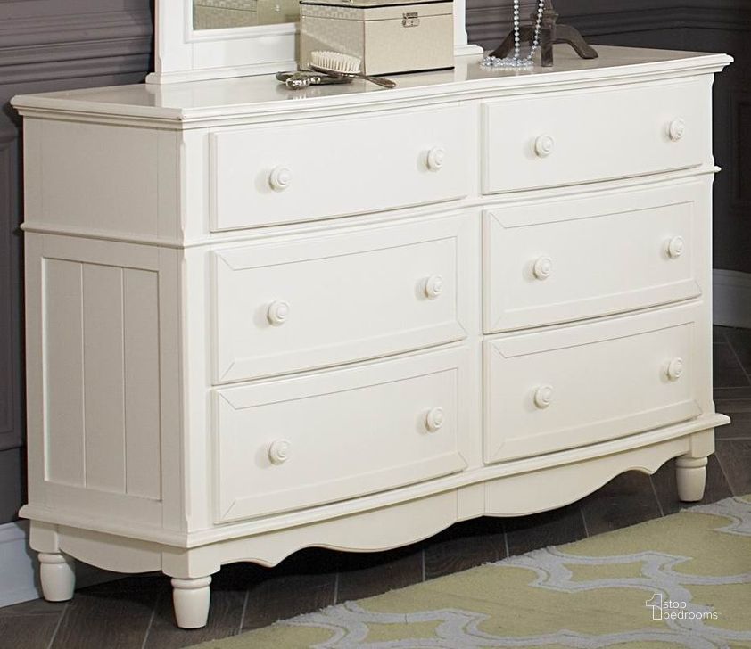 The appearance of Clementine White Youth Dresser designed by Homelegance in the traditional interior design. This white piece of furniture  was selected by 1StopBedrooms from Clementine Collection to add a touch of cosiness and style into your home. Sku: B1799-5. Material: Wood. Product Type: Dresser. Image1