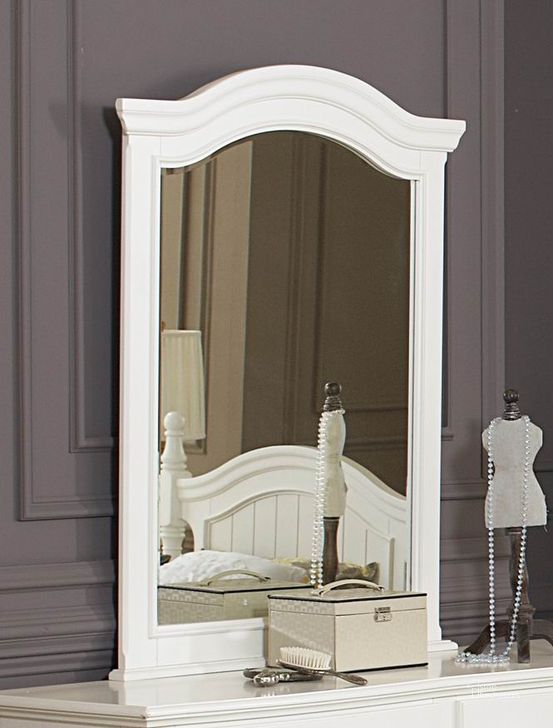 The appearance of Clementine White Youth Mirror designed by Homelegance in the traditional interior design. This white piece of furniture  was selected by 1StopBedrooms from Clementine Collection to add a touch of cosiness and style into your home. Sku: B1799-6. Material: Wood. Product Type: Dresser Mirror. Image1
