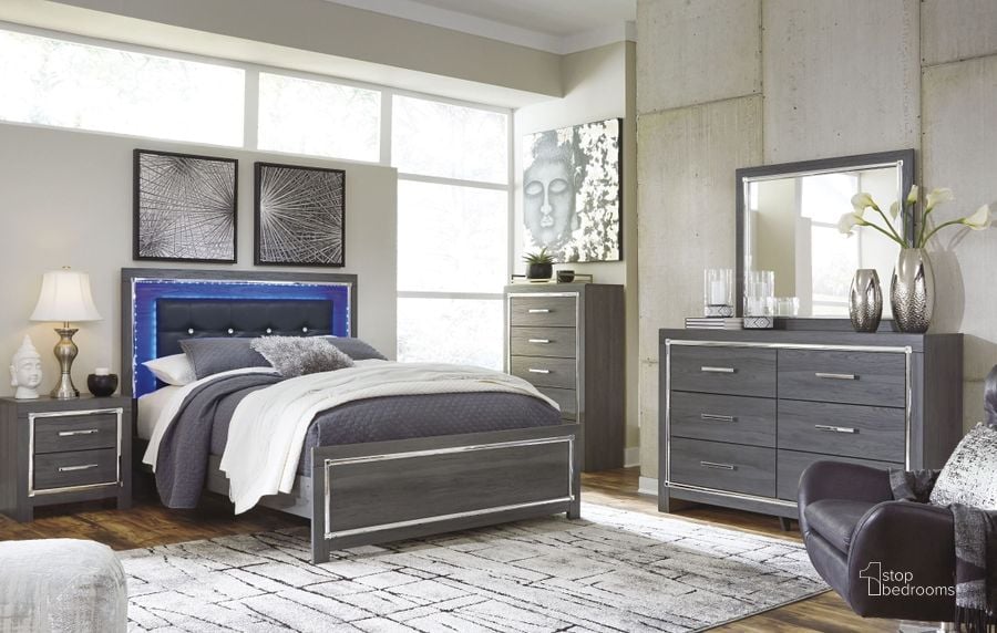 The appearance of Lodanna Gray Upholstered Panel Bedroom Set designed by Signature Design by Ashley in the modern / contemporary interior design. This gray piece of furniture  was selected by 1StopBedrooms from Lodanna Collection to add a touch of cosiness and style into your home. Sku: B214-54;B214-57;B214-96;B214-92. Bed Type: Panel Bed. Material: Wood. Product Type: Panel Bed. Bed Size: Queen. Image1
