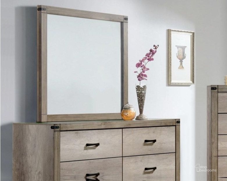 The appearance of Crown Mark Furniture Matteo Dresser Mirror in Melamine designed by Crown Mark in the modern / contemporary interior design. This other colors piece of furniture  was selected by 1StopBedrooms from Matteo Collection to add a touch of cosiness and style into your home. Sku: B3200-11. Material: Wood. Product Type: Dresser Mirror.