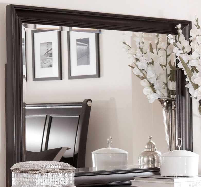 The appearance of Greensburg Mirror designed by Signature Design by Ashley in the country / farmhouse interior design. This black piece of furniture  was selected by 1StopBedrooms from Greensburg Collection to add a touch of cosiness and style into your home. Sku: B671-36. Material: Wood. Product Type: Dresser Mirror. Image1