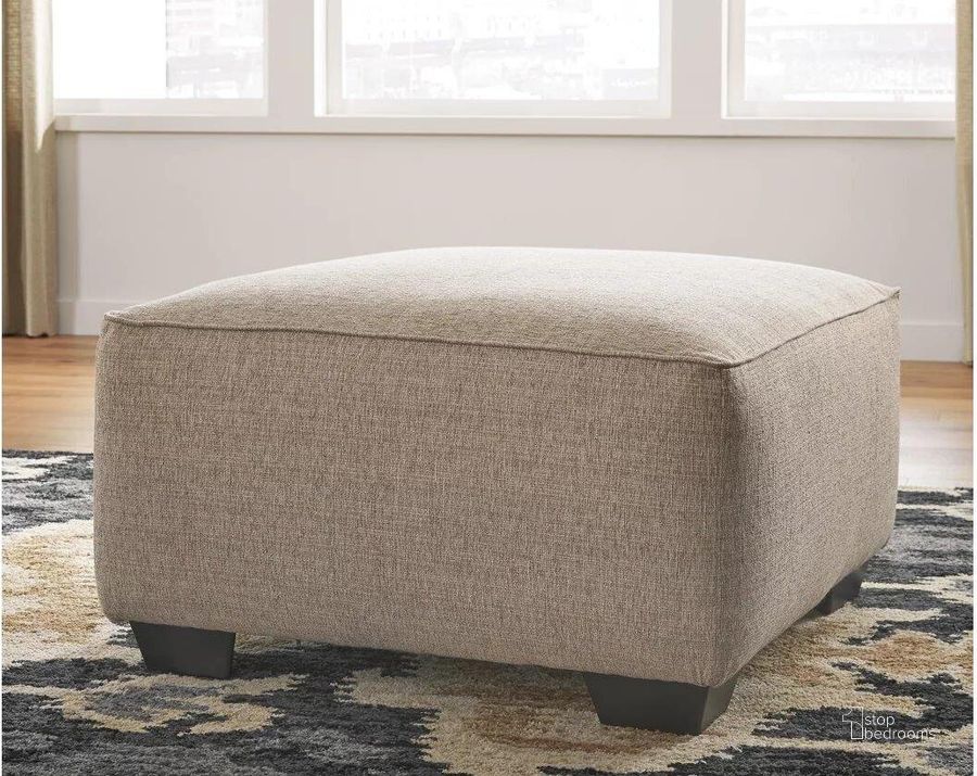 The appearance of Baceno White Oversized Accent Ottoman designed by Signature Design by Ashley in the transitional interior design. This hemp piece of furniture  was selected by 1StopBedrooms from Baceno Collection to add a touch of cosiness and style into your home. Sku: 8120208. Material: Fabric. Product Type: Ottoman. Image1