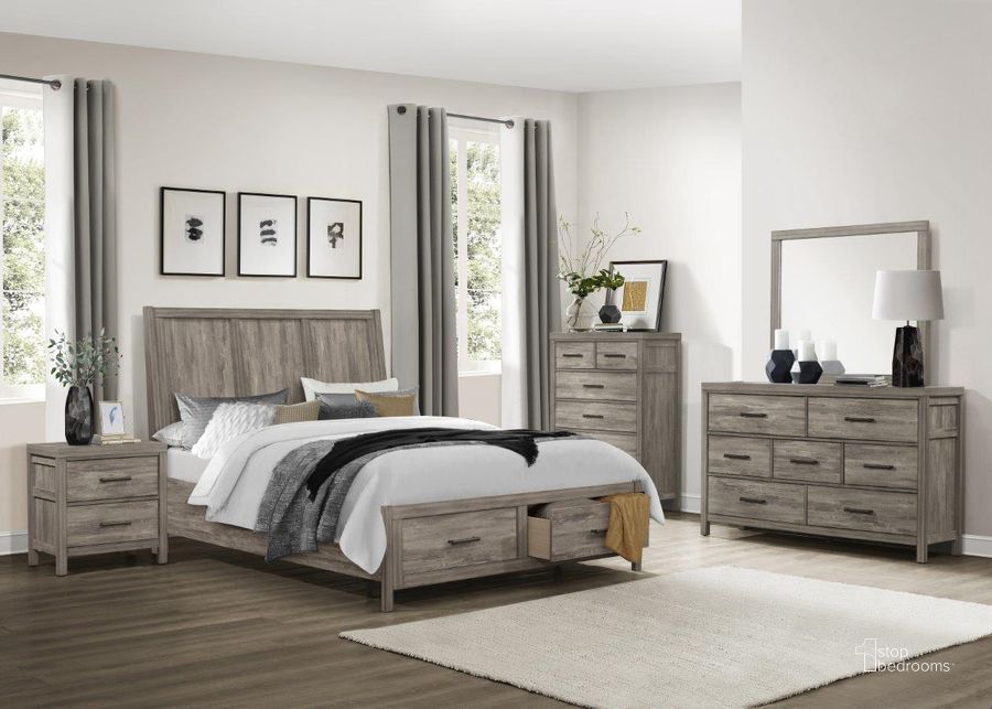 The appearance of Bainbridge Weathered Gray Platform Storage Bedroom Set designed by Homelegance in the transitional interior design. This gray piece of furniture  was selected by 1StopBedrooms from Bainbridge Collection to add a touch of cosiness and style into your home. Sku: 1526-1;1526-2;1526-3;1526-4. Bed Type: Storage Bed. Material: Wood. Product Type: Storage Bed. Bed Size: Queen. Image1