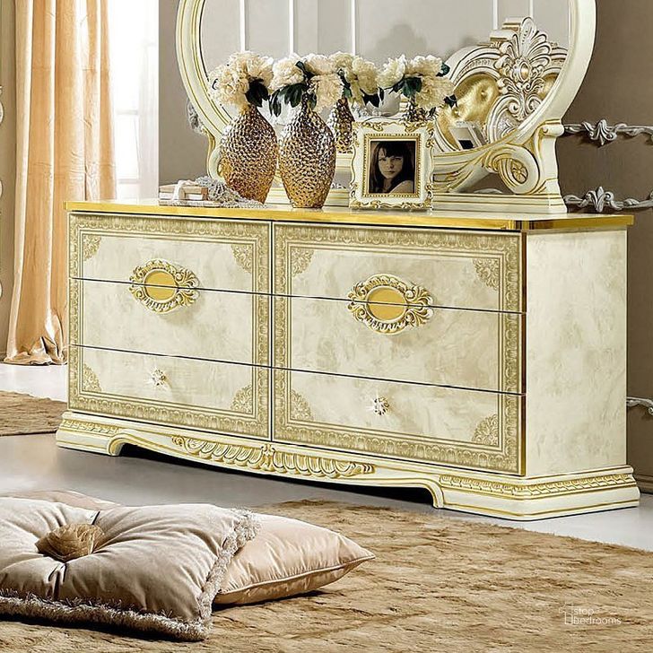 The appearance of Baker Creek Ivory Dresser designed by Versailles Home in the traditional interior design. This ivory piece of furniture  was selected by 1StopBedrooms from Baker Creek Collection to add a touch of cosiness and style into your home. Sku: LEONARDODRESSER. Material: Wood. Product Type: Dresser. Image1