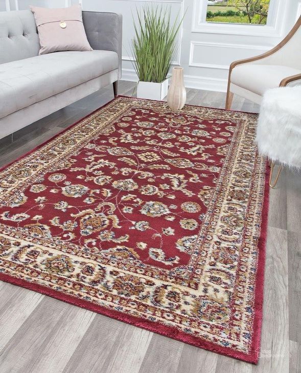 The appearance of Bardot BS010 Classic Burgundy Transitional Traditional Red 2' x 8' Area Rug designed by Rugs America in the transitional interior design. This red piece of furniture  was selected by 1StopBedrooms from Bardot Collection to add a touch of cosiness and style into your home. Sku: RA29134. Material: Polypropylene. Product Type: Area Rugs. Image1