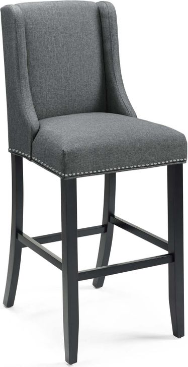 The appearance of Baron Gray Upholstered Fabric Bar Stool designed by Modway in the modern / contemporary interior design. This gray piece of furniture  was selected by 1StopBedrooms from Baron Collection to add a touch of cosiness and style into your home. Sku: EEI-3737-GRY. Material: MDF. Product Type: Barstool. Image1