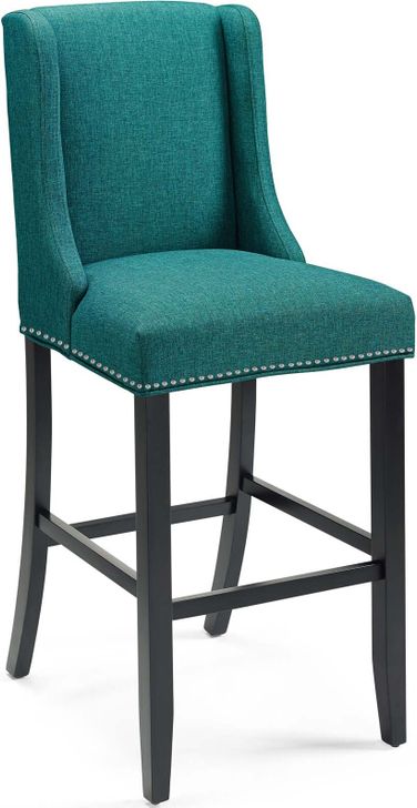 The appearance of Baron Teal Upholstered Fabric Bar Stool designed by Modway in the modern / contemporary interior design. This teal piece of furniture  was selected by 1StopBedrooms from Baron Collection to add a touch of cosiness and style into your home. Sku: EEI-3737-TEA. Material: MDF. Product Type: Barstool. Image1