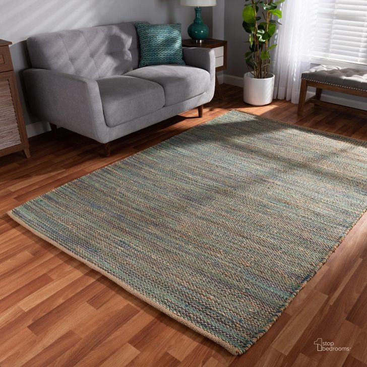The appearance of Baxton Studio Michigan Modern and Contemporary Blue Handwoven Blend Area Rug designed by Baxton Studio in the modern / contemporary interior design. This blue and natural piece of furniture  was selected by 1StopBedrooms from Michigan Collection to add a touch of cosiness and style into your home. Sku: Michigan-Aqua-Rug. Product Type: Area Rugs. Material: Chenille. Image1