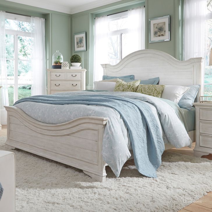 The appearance of Bayside White King Panel Bed designed by Liberty in the transitional interior design. This white piece of furniture  was selected by 1StopBedrooms from Bayside Collection to add a touch of cosiness and style into your home. Sku: 249-BR15;249-BR16;249-BR90. Bed Type: Panel Bed. Material: Wood. Product Type: Panel Bed. Bed Size: King. Image1