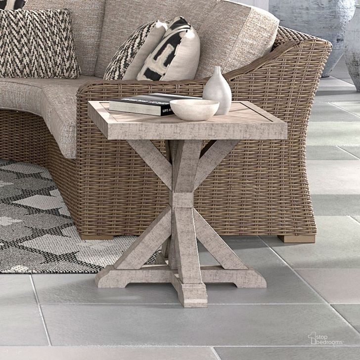 Beachcroft Beige Outdoor Living Room Set with Cushion by Ashley