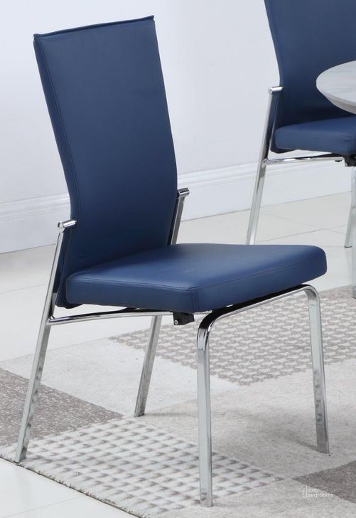 The appearance of Bear Flat Chrome Side Chair Set of 2 0qd24387441 designed by Luxury Loft in the modern / contemporary interior design. This chrome piece of furniture  was selected by 1StopBedrooms from Bear Flat Collection to add a touch of cosiness and style into your home. Sku: MOLLY-SC-BLU. Product Type: Side Chair. Material: Chrome. Image1