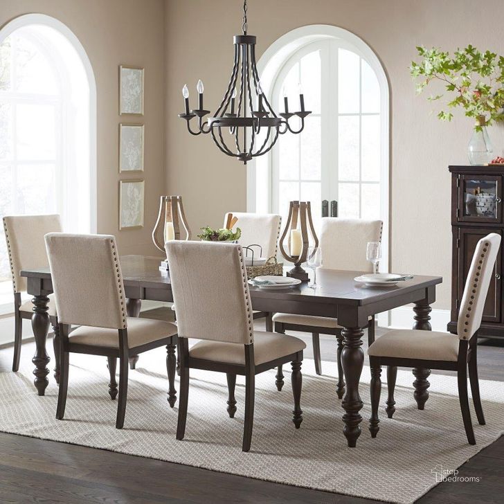 The appearance of Begonia Gray Extendable Dining Room Set designed by Homelegance in the traditional interior design. This brown piece of furniture  was selected by 1StopBedrooms from Begonia Collection to add a touch of cosiness and style into your home. Sku: 1718GY-90;1718GYS. Table Base Style: Legs. Material: Wood. Product Type: Dining Room Set. Table Top Shape: Rectangular. Size: 90". Image1