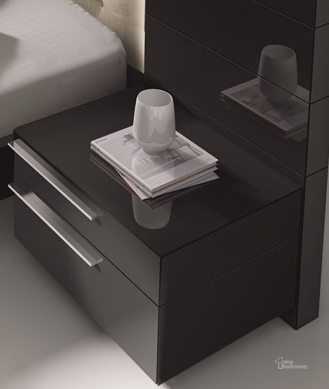 The appearance of Beja Black Right Facing Nightstand designed by J&M in the modern / contemporary interior design. This black piece of furniture  was selected by 1StopBedrooms from Beja Collection to add a touch of cosiness and style into your home. Sku: 18149-R. Product Type: Nightstand.